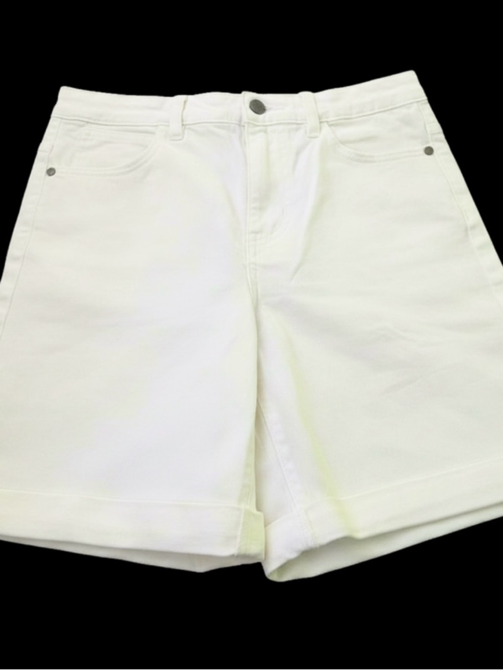 Wrangler White High-Rise Denim Shorts